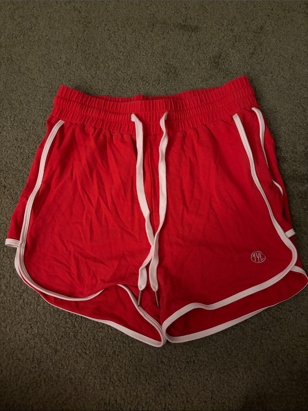 Til You Collapse Red High Waisted Lounge Shorts - Picture 2 of 5